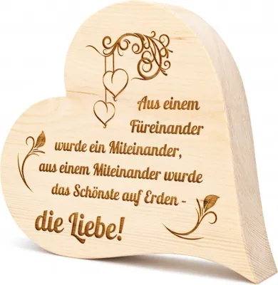 Produktbild von Zirbenherz Die Liebe füreinander 20cm
