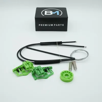 Zdjęcie produktu dla Zestaw naprawy mechanizmu podnoszenia szyby drzwi prawych do BMW Serii 3 E46 Compact, model 2/3-drzwiowy, numer części: 51338251351