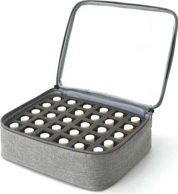 Produktbild von INF Tragbare Kosmetiktasche Make-up-Organizer für Nagellack Grau