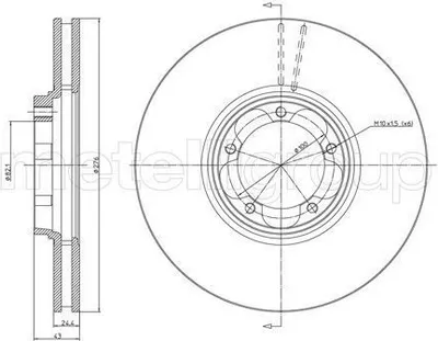 Produktbild von 2x METELLI Bremsscheibe 23-0714 für FORD TRANSIT Kasten (FA_ _) 43 2mm 276 0mm
