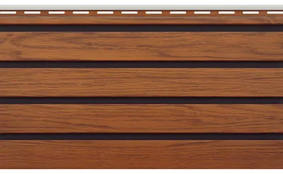 Produktbild von Fassadenverkleidung PVC 295 x 25 cm Golden Oak braun