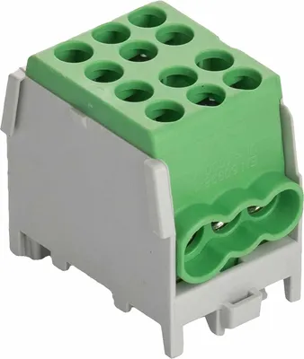 Produktbild von Pollmann Hauptleitungsabzweigklemme grün 25/16mm² 1-pol 2Ein/4Aus 2080170