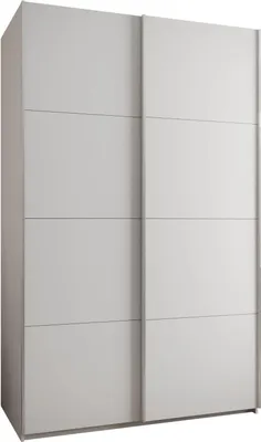 Produktbild von MEBLE KRYSPOL LUX 1 Kleiderschrank - 245,5x150x64cm - Weiß, Weiß, Silber
