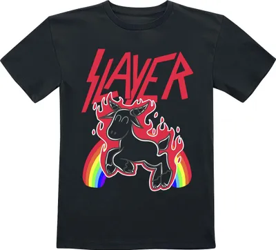Produktbild von Slayer T-Shirt Uni Kids - Rainbow Goat schwarz 104