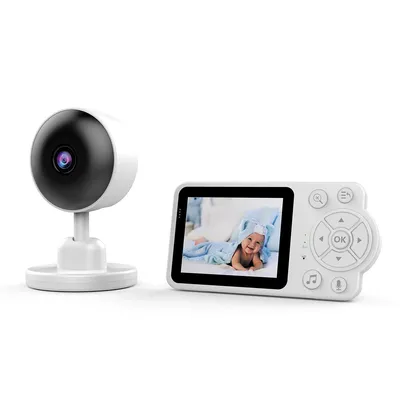 Produktbild von Babymonitor 480P, IR-Nachtsicht automatisch, 2-4x Zoom Babyphone, Babyweinen Alarm, Temperaturalarm, Schlaflieder, Zwei-Wege-Audio