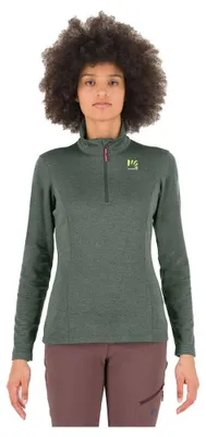 Productafbeelding van Karpos dames sweatshirt met halve rits, kleur: eendengroen, maat: S (EU)