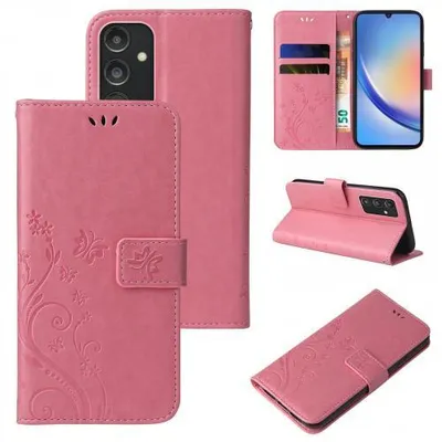 Produktbild von Kunstleder Flip-Hülle Floral für Smartphones - Farbe: Rosegold - Modellkompatibilität: Für Samsung Galaxy A34 5G