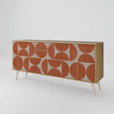 Immagine prodotto di Spacerebels cassettiera a 3 ante - credenza cassettiera - credenza alta - mobile armadio - soggiorno camera da letto - 57,5×164,5×42 (HxLxP)