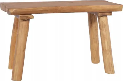 Produktbild von Teakholz Bank Rustikal 80 cm Gartenbank Parkbank Gartenmöbel Holzbank Holz Sitzbank Möbel
