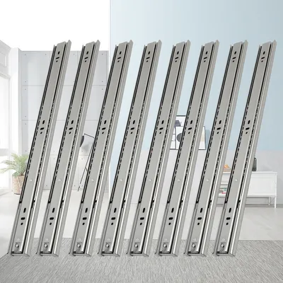 Produktbild von Yakimz Schubladenschienen Schubladenauszug Soft Close Vollauszug Vollauszug Schubladenauszüge für Schubladen Schienensystem Auszugsschienen Gleitschiene Schubladenauszug 45kg Länge 450mm 4Paar
