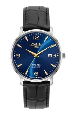 Produktbild von Roamer Herren Armbanduhr Valais 39 mm Armband Leder 958833 41 40 05