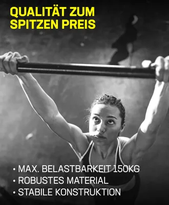 Produktbild von SPORTINATOR Klimmzugstange, kein Bohren, 60-102 cm, für Türrahmen 60,5-120 cm (innen), bis 150 kg belastbar, Stahl, rutschfeste 3-fach gepolsterte Griffe, Oberkörpertraining, navy, STR-114