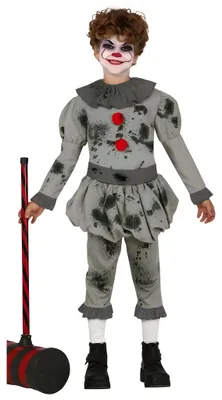 Produktbild von Irrer Clown Kostüm für Kinder Kindergröße: 110-116