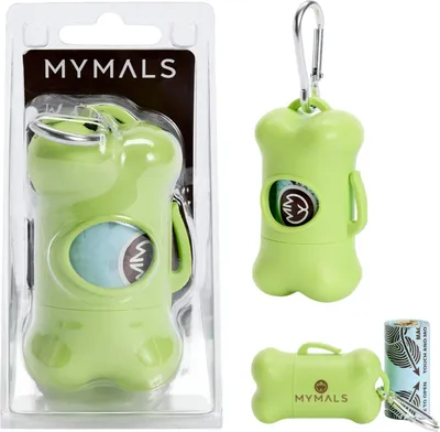 Produktbild von Kotbeutel-Spender MYMALS, grün + 15 Beutel