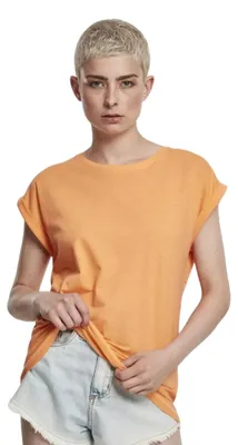 Produktbild von Urban Classics - T-Shirt Überschnittene Schulter für Damen TN574 (4XL) (Papaya)