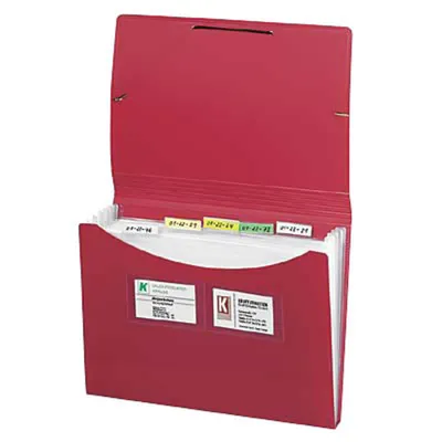 Produktbild von FolderSys Fächermappe 12 Fächer rot, 1 St.