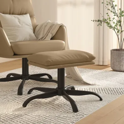 Produktbild von The Living Store Fußhocker Cappuccino-Braun 60x60x36 cm Kunstleder