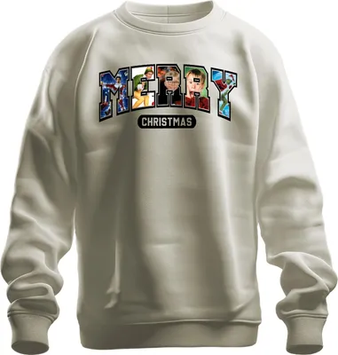 Produktbild von Merry Christmas Weihnachtsfilm Home Alone Elf Grinch Retro Uni Sweatshirt Pullover, Natur, 3XL