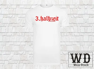 Produktbild von Wessdruck 3. Halbzeit T-Shirt Weiß Rot 3XL