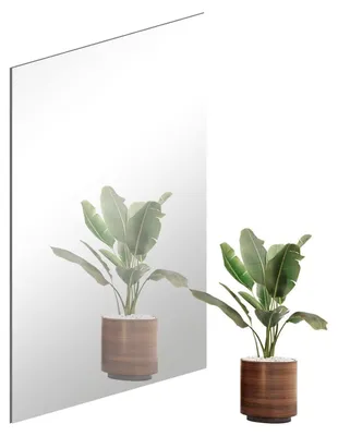 Zdjęcie produktu dla Lustro ścienne bezramowe samoprzylepne - 40 x 30 cm - Szkło - HD