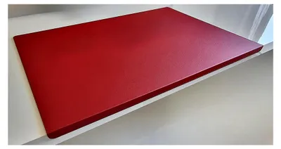 Produktbild von Gewinkelte Schreibtischunterlage aus sanftem Luxusleder mit Kantenschutz 70 x 47 cm Rot