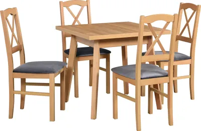 Produktbild von Esszimmer-Set 4x "Nilo 11" Stühle + "Oslo 1 L" Tisch