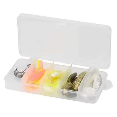 Produktbild von Savage Gear Canibal Box Kit M - 16 Gummifische + 4 Jigköpfe