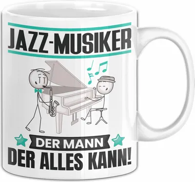 Produktbild von Jazz-Musiker Tasse Geschenk für Jazz-Musiker Der Mann Der Alles Kann Geschenkidee zum Geburtstag (Weiß)