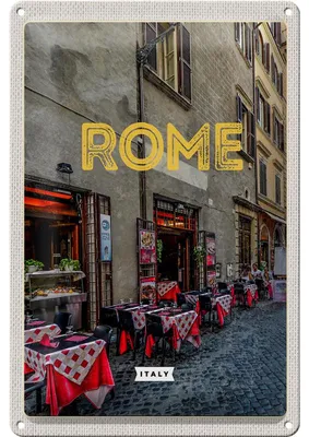 Produktbild von Blechschild Reise 20x30cm Rom Italien Restaurante Gebäude