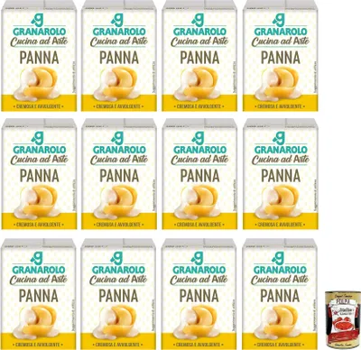 Produktbild von 12x Granarolo Panna da Cucina,Langanhaltende,UHT-Kochsahne,Tetrapak-Verpackung 200ml + Italian Gourmet Polpa di Pomodoro 400g Dose