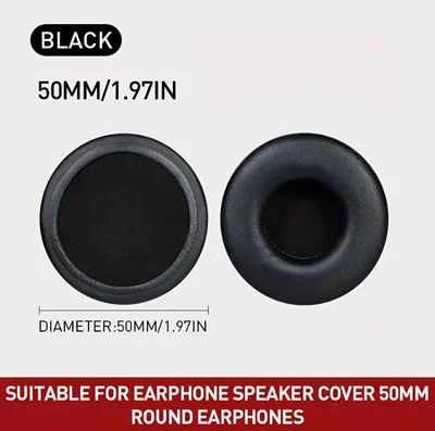 Produktbild von Ohrpolster 50mm für Kopfhörer AKG, KOSS Porta Pro, Sennheiser schwarz 1 Paar