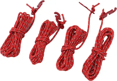 Produktbild von 4pcs Outdoor Camping Seil 9,8ft Nylon Windfest reflektierender Streifen Zeltkabel Bindung für Baldachin Rot