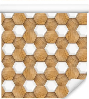 Immagine prodotto di rotolo da 10 m di VLIES WALLPAPER geometria legno effetto pietra 3D XXL