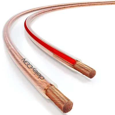 Productafbeelding van Luidsprekerkabel - 10 meter - 2 x 2,5 mm² - OFC zuurstofvrij koper - Transparant