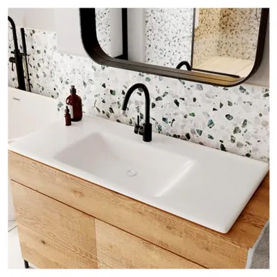 Produktbild von Waschbecken Star 65 | Keramik | Einbauwaschtisch mit Hahnloch | Waschbecken Gästewaschbecken Handwaschbecken Badezimmer WC