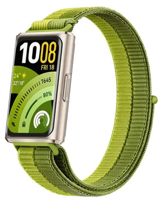 Obrázek produktu pro Nylonový řemínek k chytrým hodinkám pro Huawei Band 11 / 11 Pro, se suchým zipem, tmavě zelený