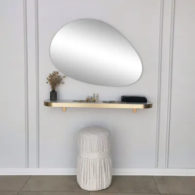 Image de Skye Decor, Porp- PorpNOS, Or, miroir mural, 60x90 cm, 100% panneau de particules recouvert de mélamine