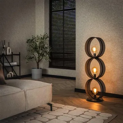 Produktbild von Hoyz Collection - Stehlampe 3L Ring Perforated - Anthrazit