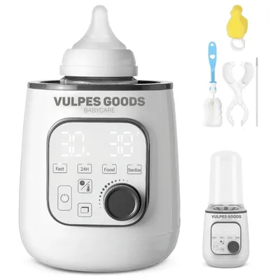 Produktbild von Vulpes Goods Flaschenwärmer, Baby Fläschchenwärmer, Babykostwärmer, 10in1, Babyflaschen-Sterilisator, Warmhalten, mit LCD-Display