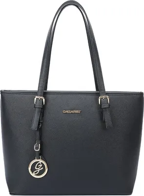 Produktbild von Gallantry Damen Tasche Shopper mit Reißverschluss - Schultertasche, Handtasche, A4 geeignet, Schwarz