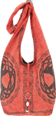 Immagine prodotto di Borsa Boho, Shopper etnica con stampa celtica, Borsa a tracolla stampata, Borsa a tracolla - Rosso ruggine, Unisex - Adulti, Cotone, 32*38*15 cm, Borsa a tracolla alternativa, Borsa in tessuto