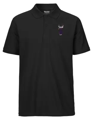 Produktbild von Huuraa Herren Polo Shirt Hirsch Silhouette XL Black Bio Baumwolle Fairtrade Poloshirt Geschenkidee