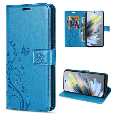 Produktbild von Hülle für ZTE Blade A75 Handy Tasche Handyhülle Hülle Schutzhülle Klapphülle Blau