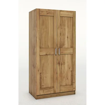 Produktbild von Moderner Kleiderschrank Toni 2 trg. Wildeiche Teilmassiv NEU