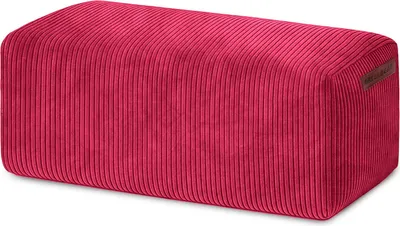 Produktbild von Green Bean® Indoor Sitzhocker Pouf 70x33x28cm EPS-Perlen Füllung & Cordstoff Kuschelig Weich Waschbar - Drinnen Bodenkissen Liegekissen Sitzkissen Sitzhocker Relax-Sessel Kinder Erwachsene Stoff Rot
