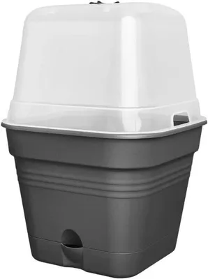 Obrázok produktu pre Plastový kvetináč štvorcový 35 cm, Ø 34,6 x V 29,2 cm, čierny