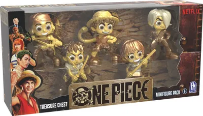 A set of One Piece minature figures in their packaging.