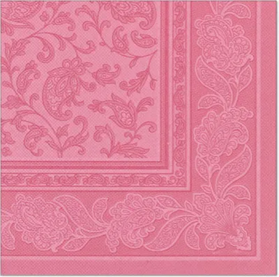 Produktbild von PAPSTAR Servietten 1/4-Falz, 40x40 cm rosa, "ROYAL Collection", Ornamente | Folie (20 Stück)
