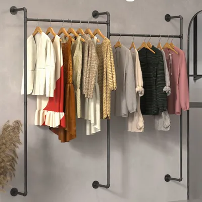 Produktbild von WISFOR wytrzymały wieszak na ubrania wieszak ścienny wieszak na ubrania DIY przemysłowy wieszak na ubrania montaż ścienny