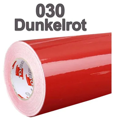 Produktbild von (5,60€/m²) Oracal® Möbelfolie 030 Dunkelrot Glanz 63 cm Breite Laufmeterware selbstklebende Folie Plotterfolie Klebe Folie Oracal 621 Küchenfolie